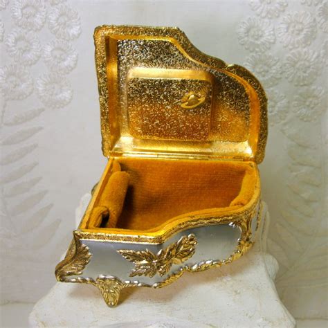 vintage hinged fabric & metal music box japan pearly shells|vintage fabric stores.